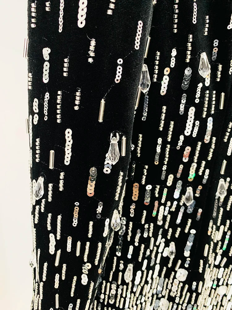 Robe à sequins noire