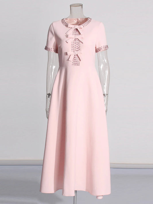 Robe Midi Élégance Nœud