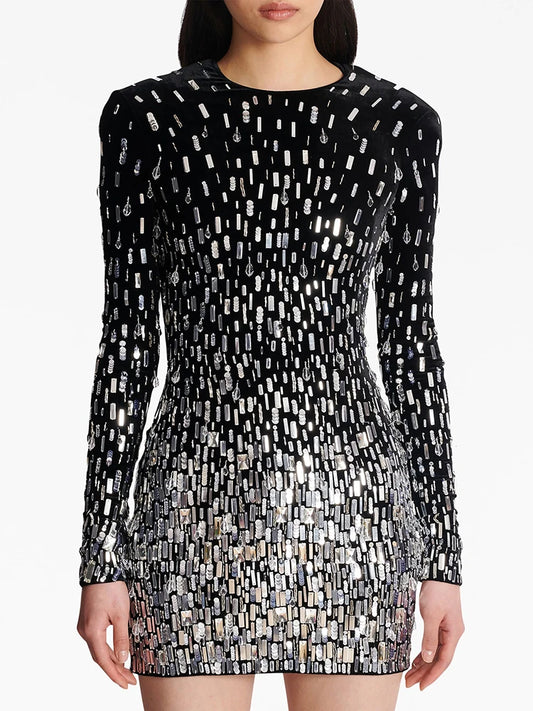 Robe à sequins noire