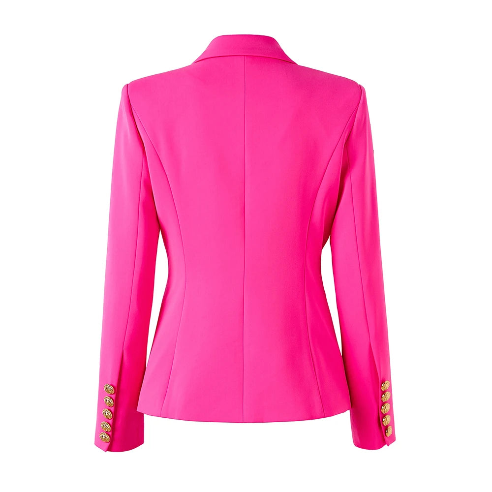 Blazer Rose Fuchsia Femme - Veste Cintrée Chic