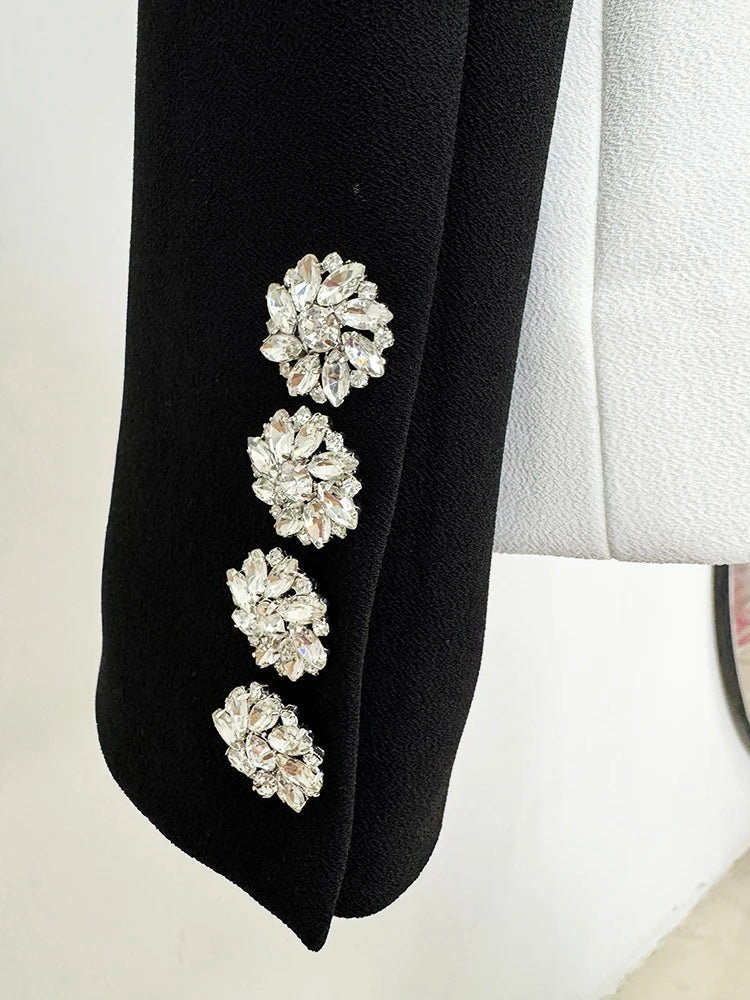 Blazer Patchwork Slim Boutonné